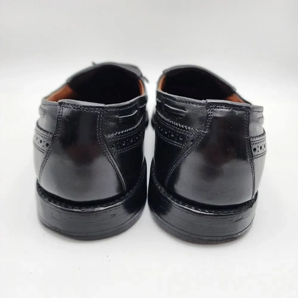 Allen Edmonds 'Arlington' Black Longwing Kiltie Tassel Loafers Size 10A Men Shoe